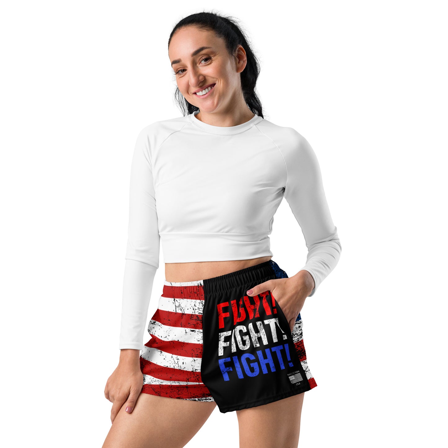 FIGHT! Unisex Athletic Shorts