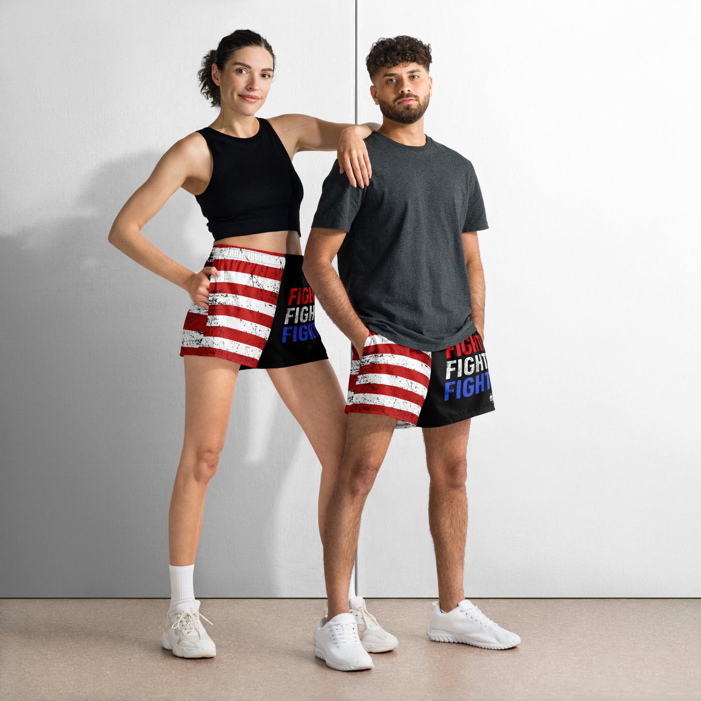 FIGHT! Unisex Athletic Shorts