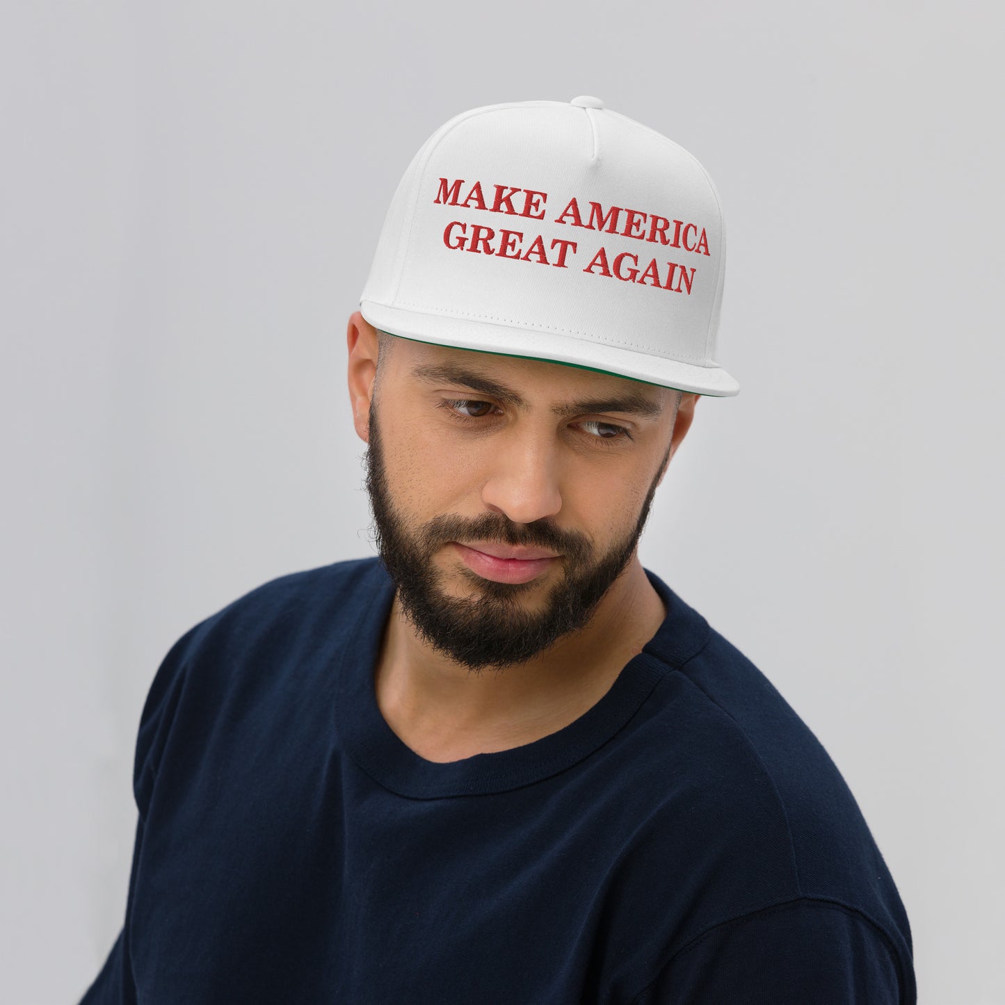 Make America Great Again - Classic Flat Bill Cap - Red Logo