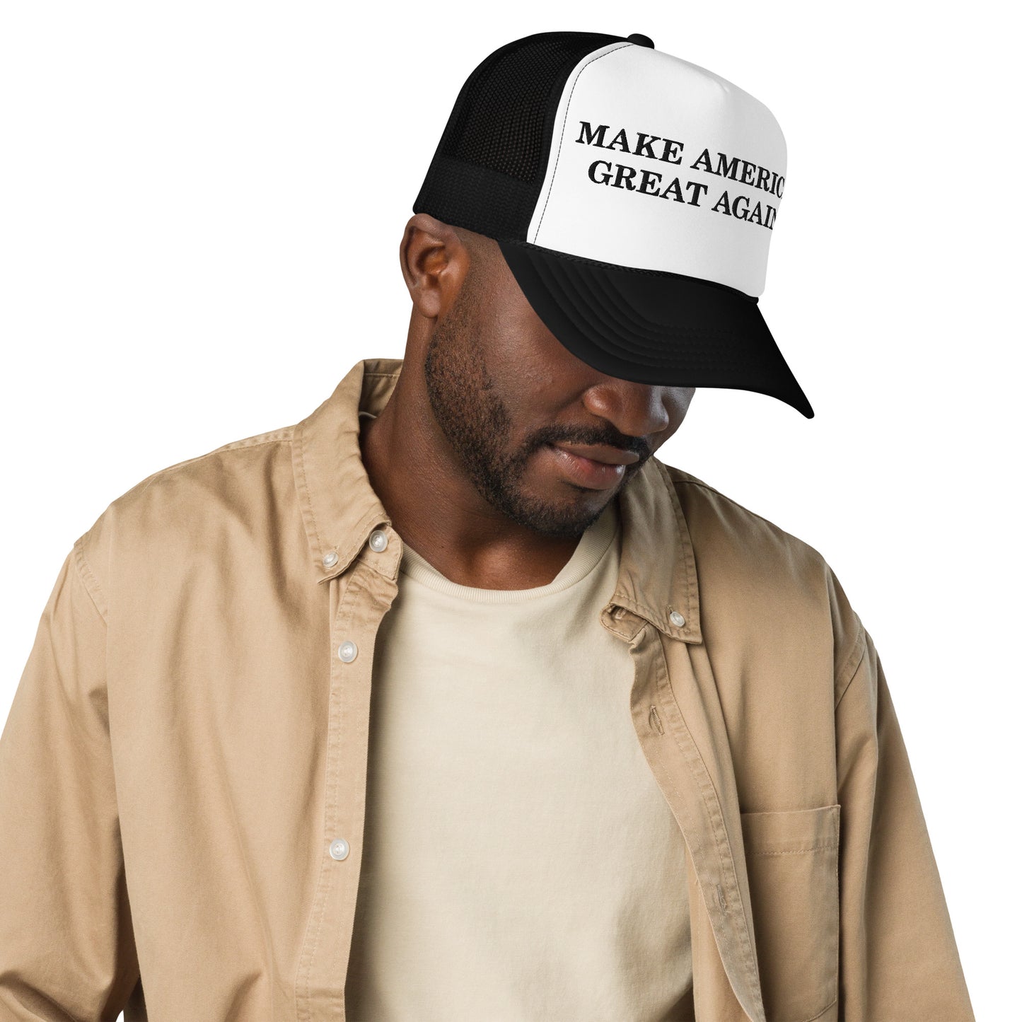 Make America Great Again - Foam Trucker Hat - Black Logo