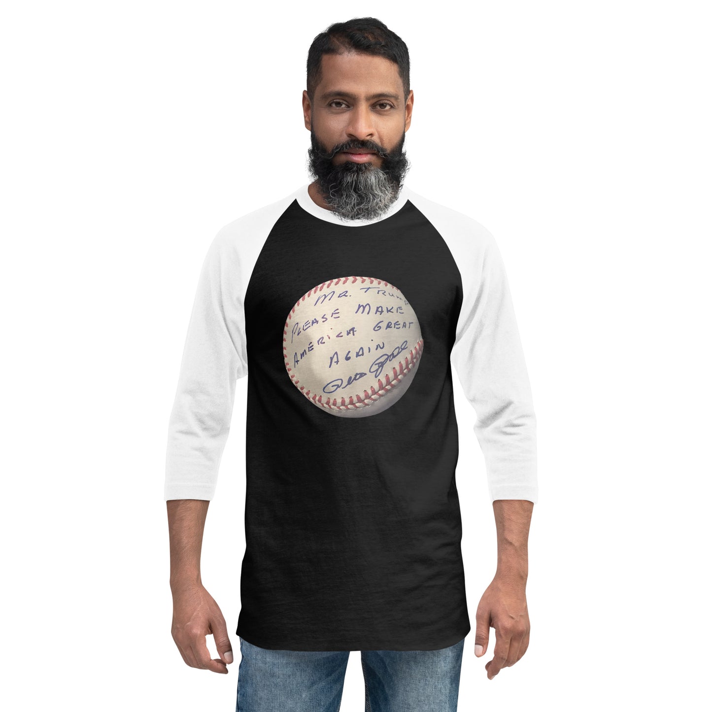 Pete Rose Baseball For Trump - 3/4 Sleeve Shirt