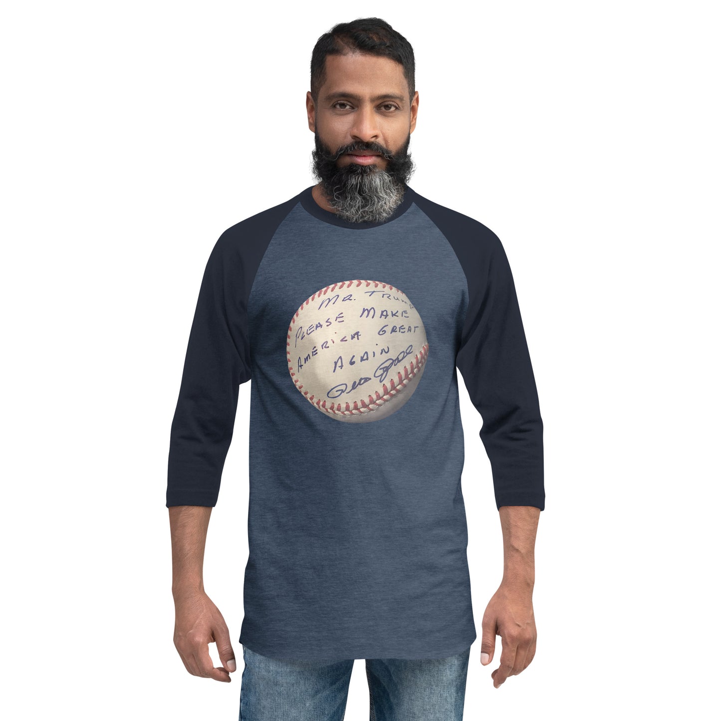 Pete Rose Baseball For Trump - 3/4 Sleeve Shirt