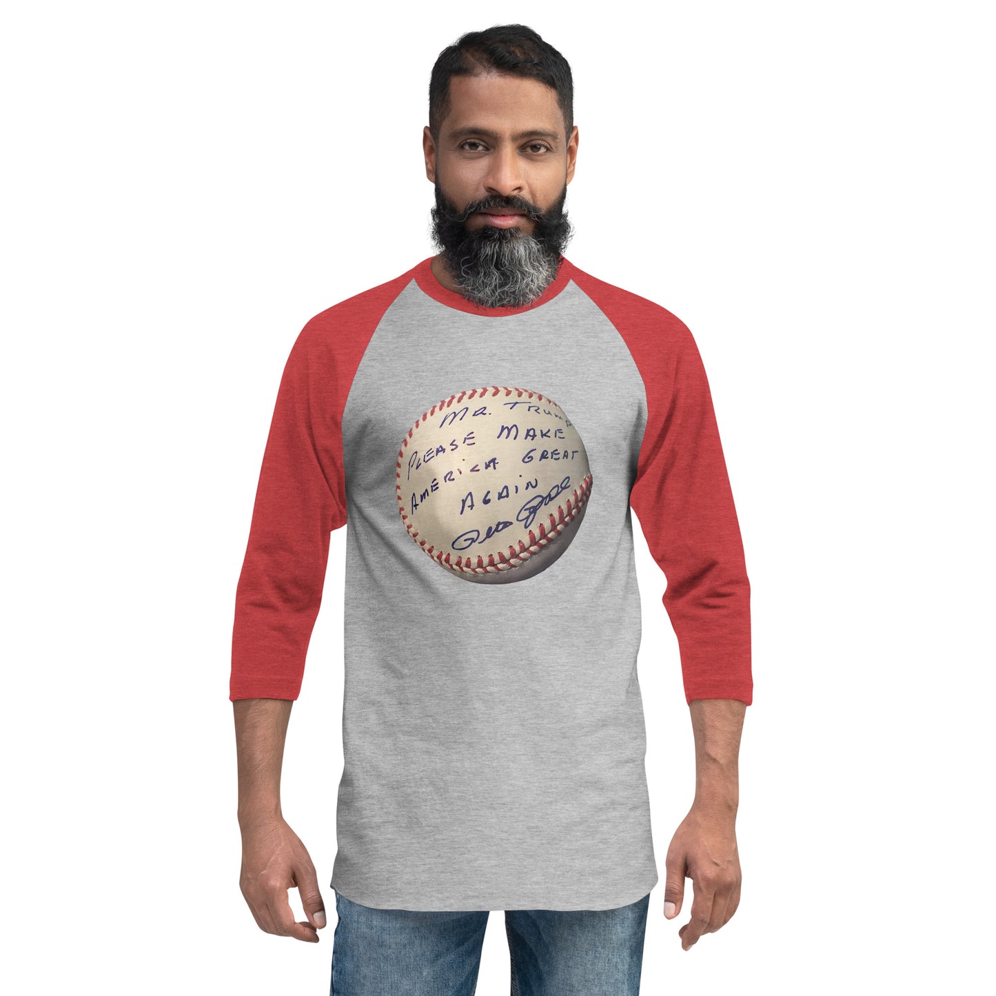 Pete Rose Baseball For Trump - 3/4 Sleeve Shirt