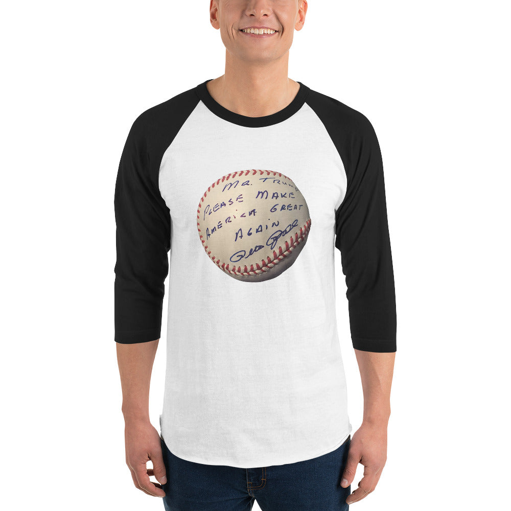 Pete Rose Baseball For Trump - 3/4 Sleeve Shirt