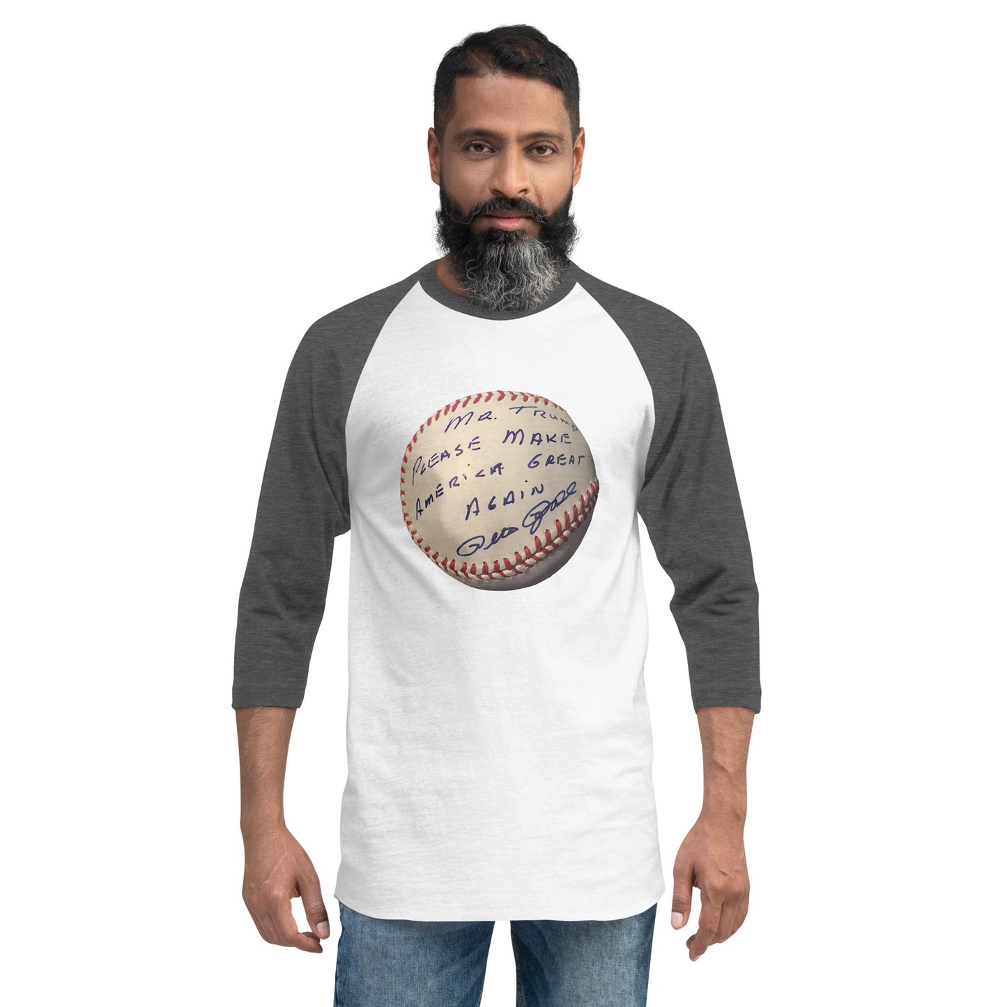Pete Rose Baseball For Trump - 3/4 Sleeve Shirt