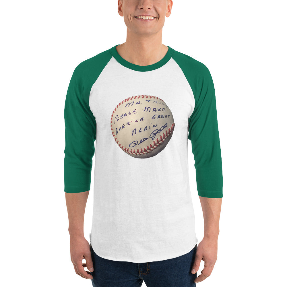 Pete Rose Baseball For Trump - 3/4 Sleeve Shirt