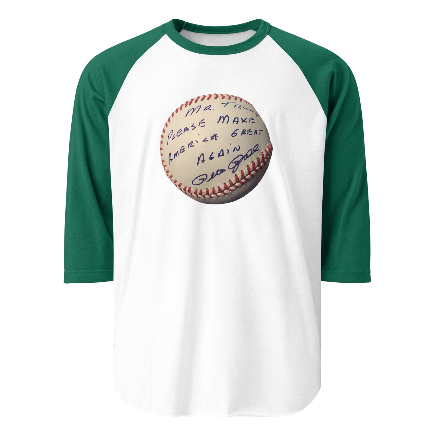 Pete Rose Baseball For Trump - 3/4 Sleeve Shirt