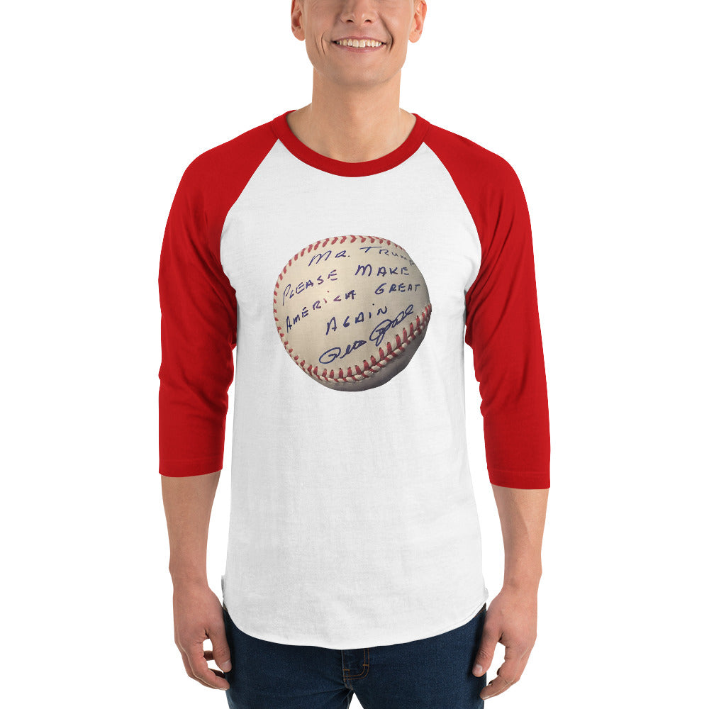 Pete Rose Baseball For Trump - 3/4 Sleeve Shirt