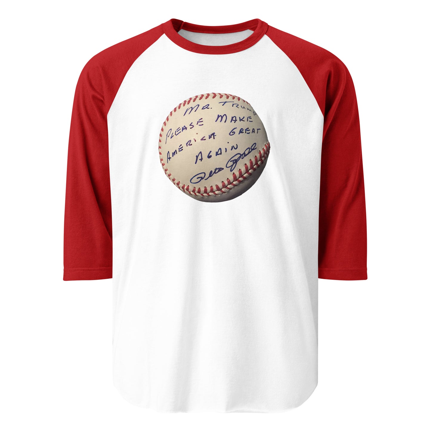 Pete Rose Baseball For Trump - 3/4 Sleeve Shirt