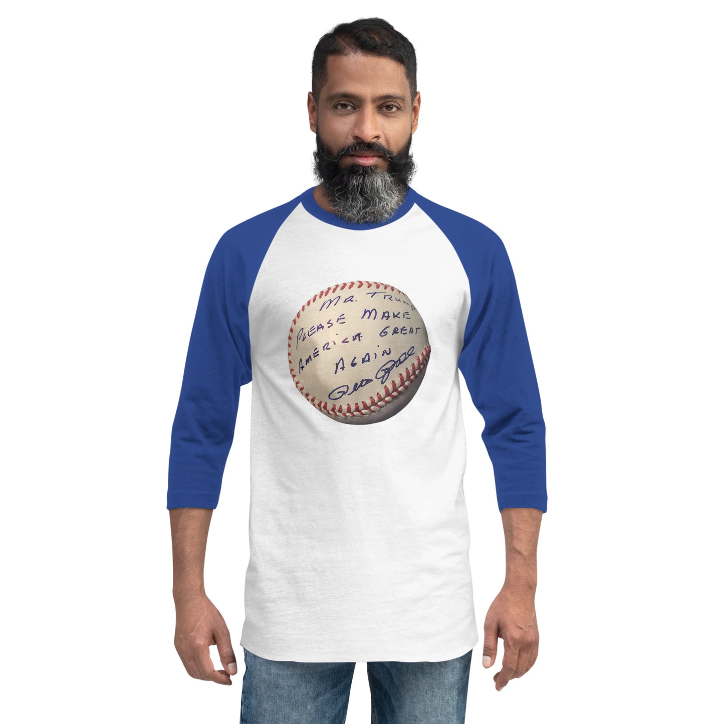 Pete Rose Baseball For Trump - 3/4 Sleeve Shirt