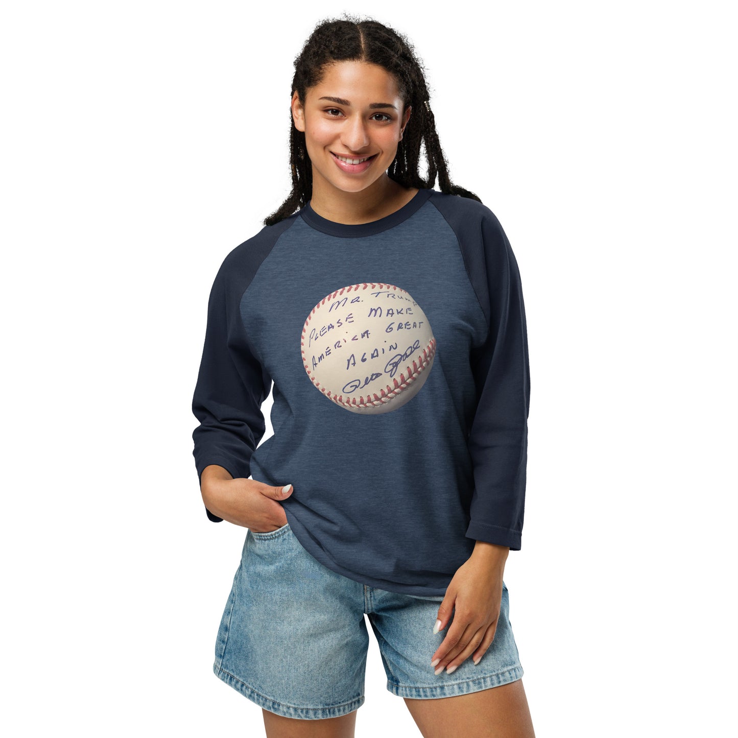 Pete Rose Baseball For Trump - 3/4 Sleeve Shirt