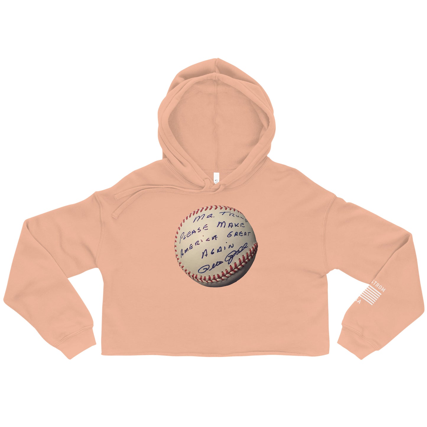 Pete Rose Baseball For Trump - Women's Crop Hoodie